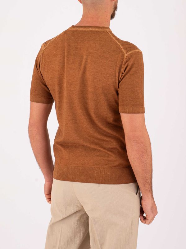 3. T-shirt en coton pour homme Peuterey avec une texture tridimensionnelle moderne Tabac Peuterey peu584399012446