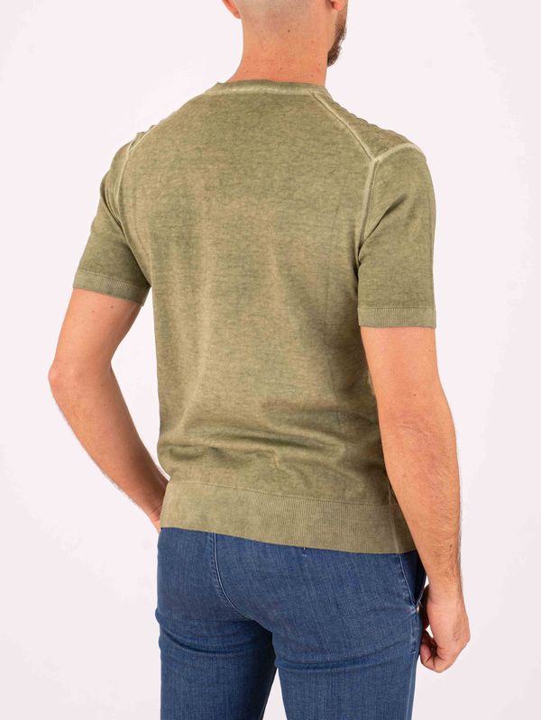 3. Peuterey men's cotton T-shirt with a modern three-dimensional texture Green Peuterey peu584399012446
