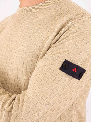 4. Pull en coton Peuterey pour homme, à la texture raffinée et au confort exceptionnel Beige