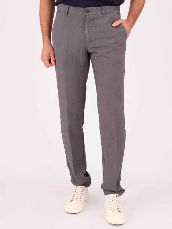 Pantalone uomo Berwich in misto lino, tessuto leggero e traspirante Antracite Berwich