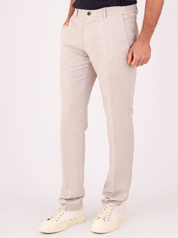 2. Berwich men's trousers in linen blend, lightweight and breathable fabric Pumice Berwich pu19morelloelax-gdol0760