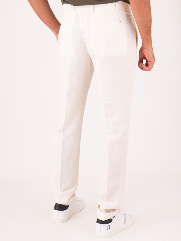 3. Berwich men's trousers in linen blend, lightweight and breathable fabric Ecru Berwich pu19morelloelax-gdol0760