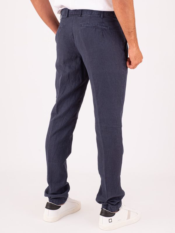 3. Berwich men's trousers in linen blend, lightweight and breathable fabric Indigo Berwich pu19morelloelax-gdol0760