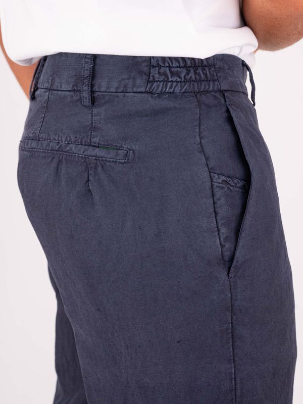 4. Berwich men's trousers in linen blend, lightweight and breathable fabric Indigo Berwich pu19morelloelax-gdol0760