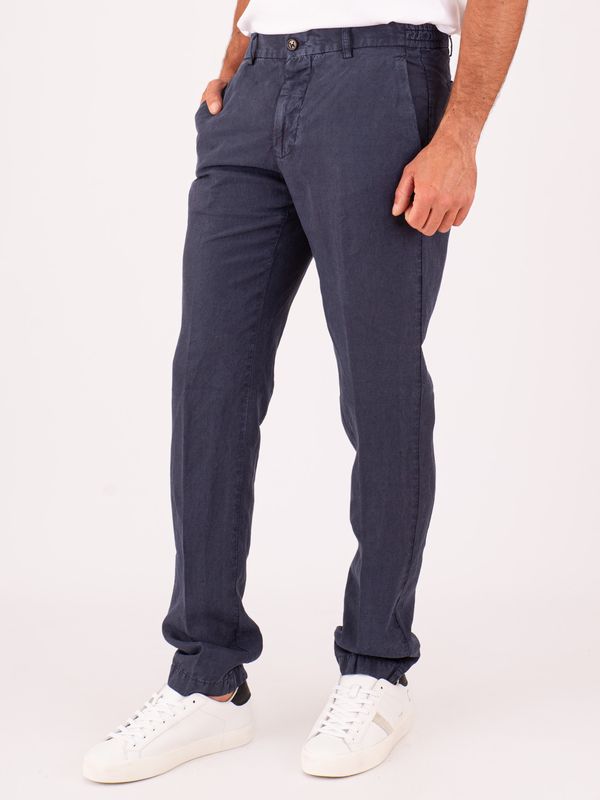 2. Berwich men's trousers in linen blend, lightweight and breathable fabric Indigo Berwich pu19morelloelax-gdol0760