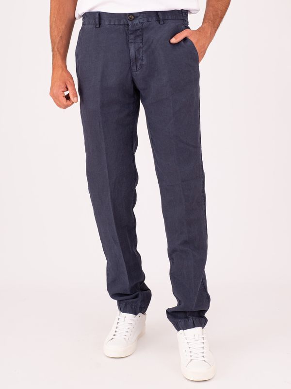 Pantalone uomo Berwich in misto lino, tessuto leggero e traspirante Indigo Berwich