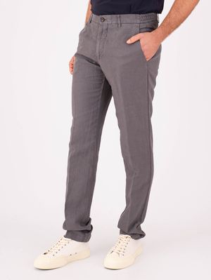 2. Berwich men's trousers in linen blend, lightweight and breathable fabric Anthracite