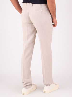 3. Berwich men's trousers in linen blend, lightweight and breathable fabric Pumice
