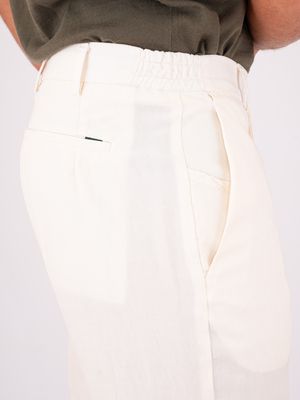 4. Berwich men's trousers in linen blend, lightweight and breathable fabric Ecru