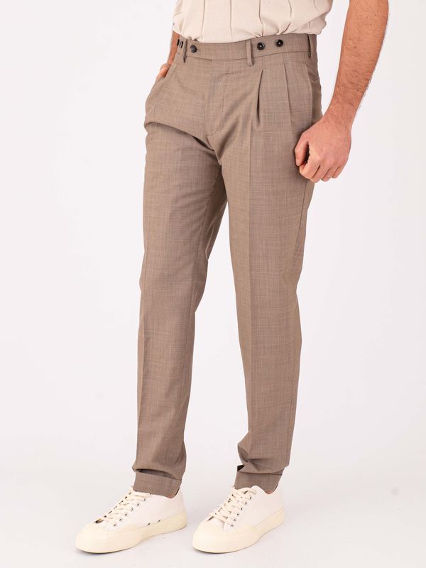 2. Pantalon homme Berwich en laine fraîche à double pli Tourterelle Berwich pu19barberlongmz1460