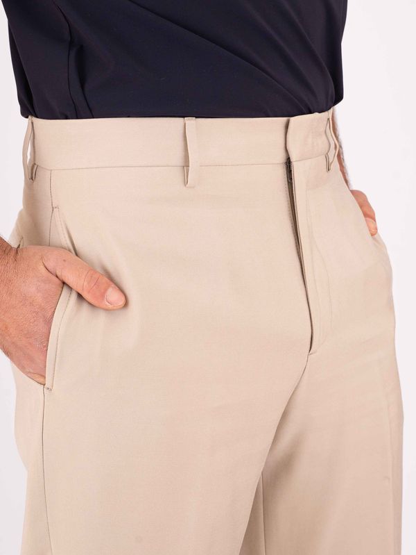 4. Pantalon pour homme Berwich en tissu technique mixte Beige Berwich p19lucanolongfluid01