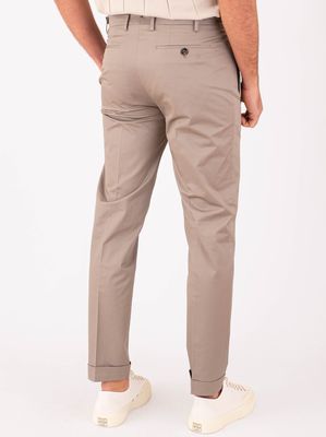 3. Pantalon Berwich pour homme en coton, à la coupe épurée et à plis. Gris