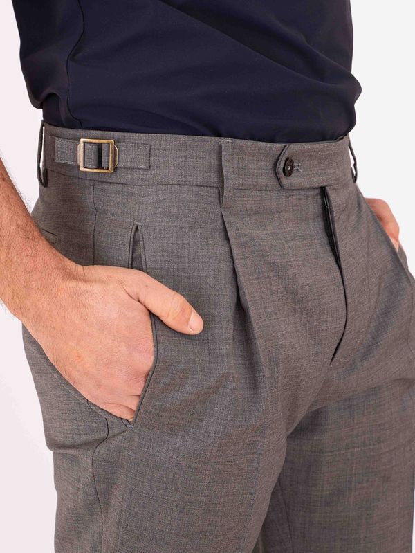 4. Men's Berwich trousers in cool wool with a clean cut Grey Berwich pu19retromz1460