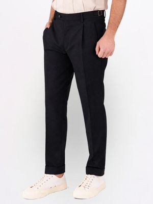 2. Pantalon Berwich pour homme en laine fraîche à la coupe nette Marine