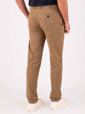 3. Berwich men's trousers in technical fabric with front pleats Camel