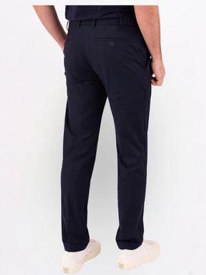 3. Berwich men's trousers in technical fabric with front pleats Navy