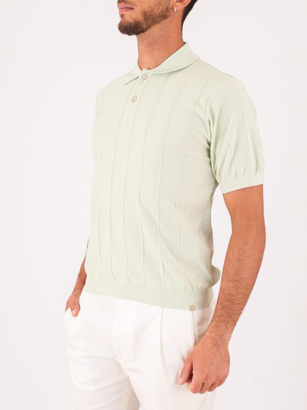2. Polo en maille pour homme Paul&Shark à rayures verticales Vert clair PAUL & SHARK 26411632