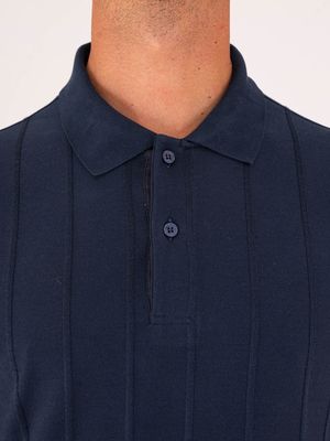 4. Polo en maille pour homme Paul&Shark à rayures verticales Bleu