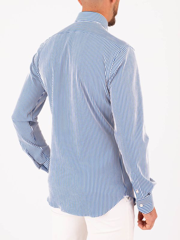 3. Xacus men's shirt in technical fabric, minimal elegance and advanced functionality, Tailor-Slim Fit Blue Xacus 21616.act520ml