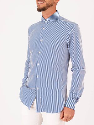 2. Xacus men's shirt in technical fabric, minimal elegance and advanced functionality, Tailor-Slim Fit Blue