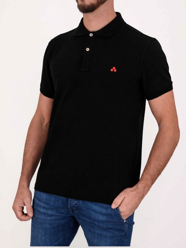 2. Peuterey men's polo shirt in technical fabric, breathable and lightweight material Black Peuterey peu546999011993