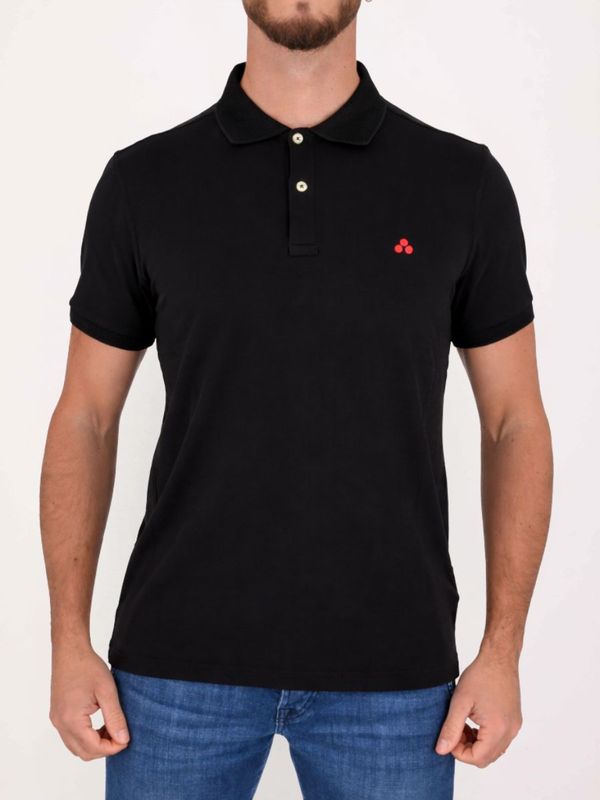 Polo uomo Peuterey in tessuto tecnico materiale traspirante e leggero Nero Peuterey