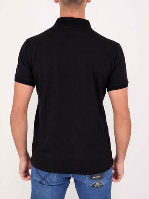 3. Peuterey men's polo shirt in technical fabric, breathable and lightweight material Black