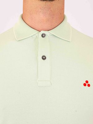 4. Peuterey men's polo shirt in technical fabric, breathable and lightweight material Green Water