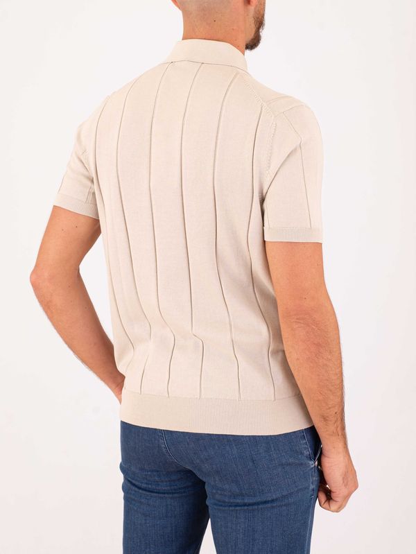 3. Polo homme Manuel Ritz en pur coton avec finitions côtelées ajustées Beige MANUEL RITZ 4032m508263312
