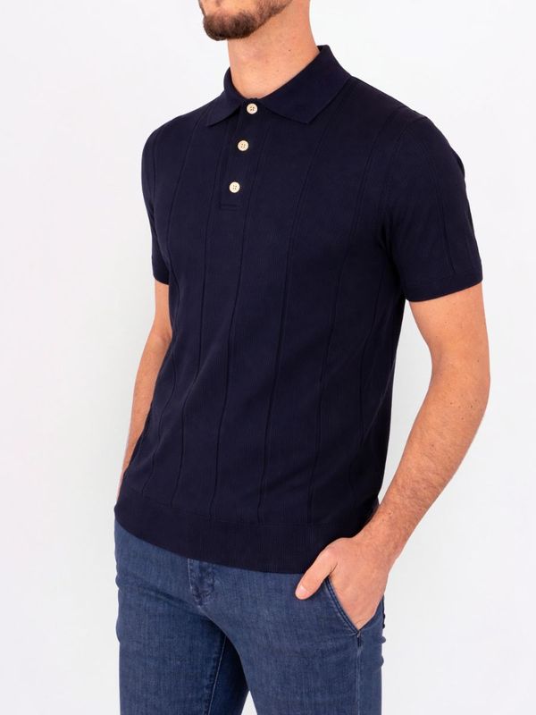 2. Manuel Ritz men's polo shirt in pure cotton with tailored ribbing Blue MANUEL RITZ 4032m508263312