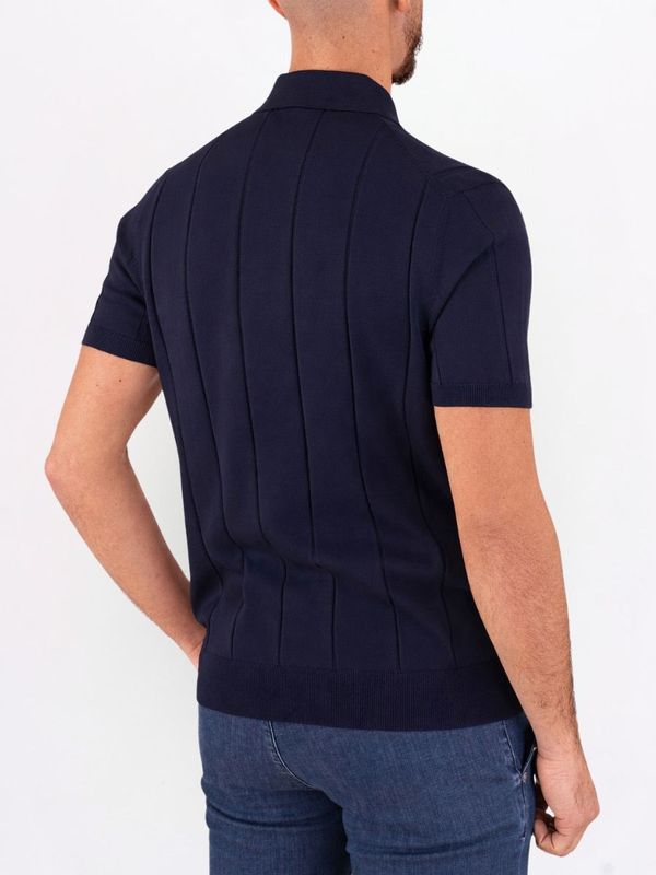 3. Manuel Ritz men's polo shirt in pure cotton with tailored ribbing Blue MANUEL RITZ 4032m508263312