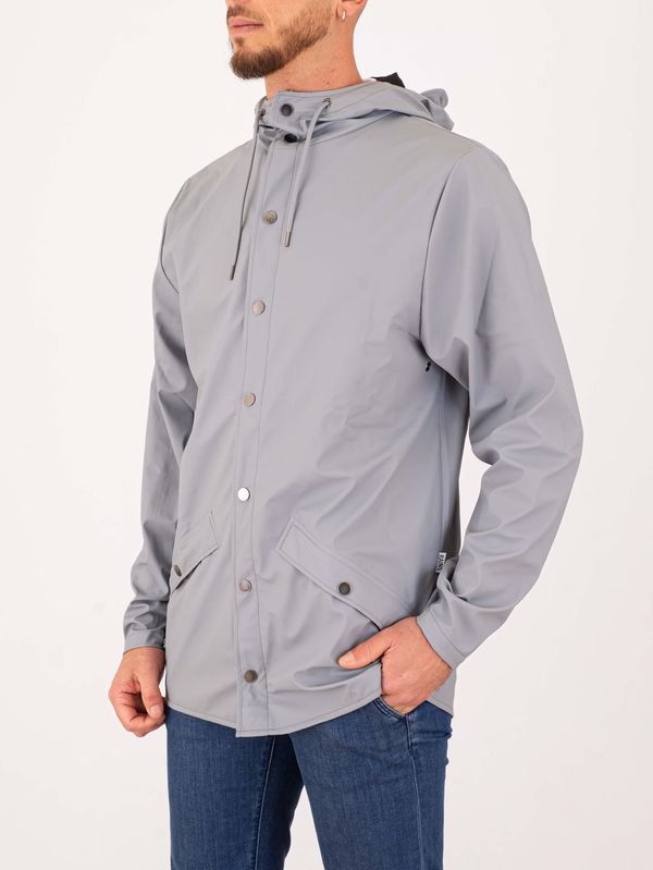 2. Veste imperméable unisexe en tissu PU Gris clair RAINS 12010