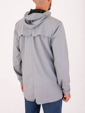 3. Veste imperméable unisexe en tissu PU Gris clair