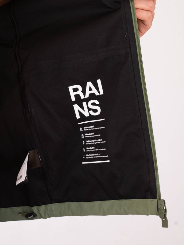 4. Giubbino uomo Rains Suva Hardshell Jacket waterproof Verde RAINS 12410