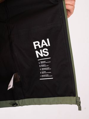 4. Giubbino uomo Rains Suva Hardshell Jacket waterproof Verde