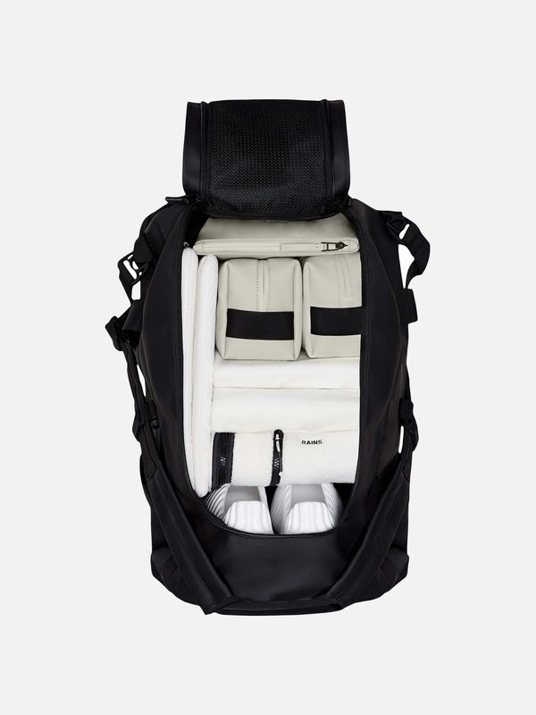 4. Sac de voyage Texel petit format, imperméable et compact Noir RAINS 13480