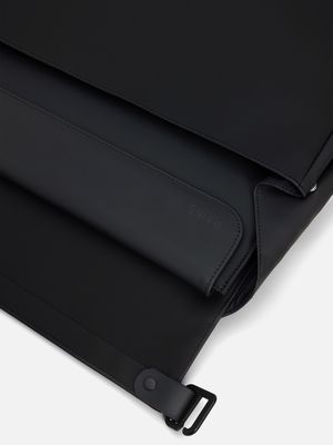 3. Sac messager Rains PU OTG, sac business avec poche pour ordinateur portable 14 pouces Noir