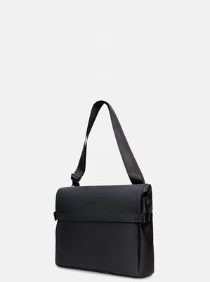 1. Sac messager Rains PU OTG, sac business avec poche pour ordinateur portable 14 pouces Noir