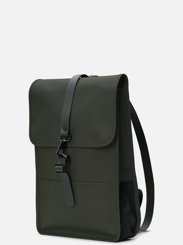 2. Puffed Backpack Mini Rains Waterproof Zaino Imbottito con Tasca Laptop 13" Green RAINS 13020