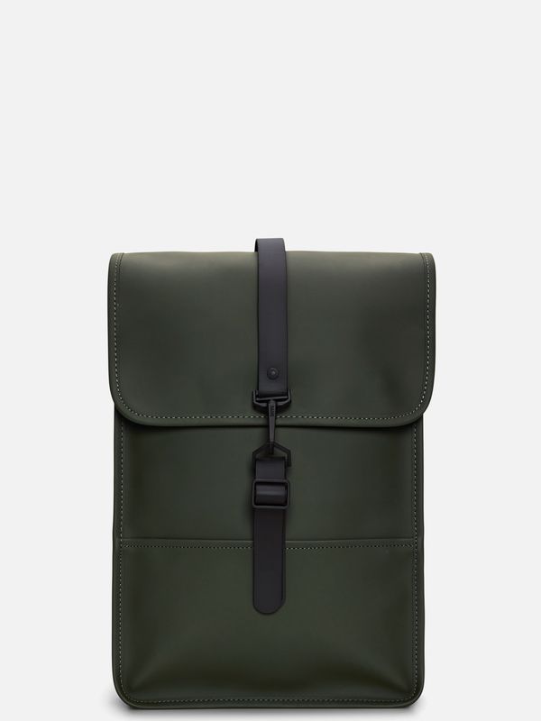 Rains Puffed Backpack Mini Waterproof Padded Backpack with 13" Laptop Pocket Green RAINS