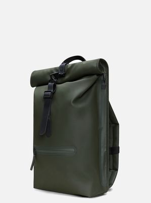 2. Sac à dos unisexe imperméable à fermeture enroulable Rains Vert