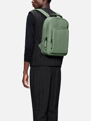 4. Book Daypack unisex Rains Zaino Minimal con Tasca Laptop 15" Verde
