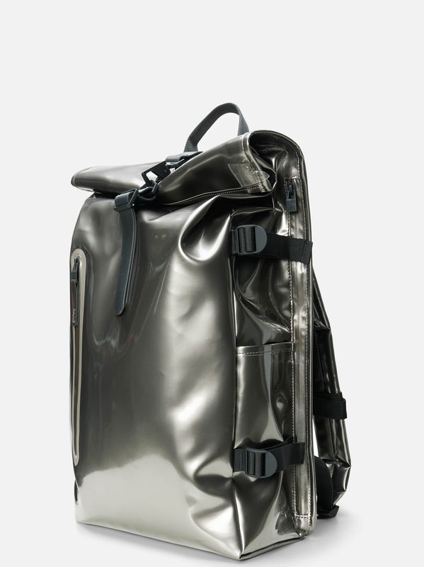 2. Sac à dos à enroulement unisexe grand format, imperméable et résistant à la pluie, idéal pour les activités urbaines et pouvant accueillir un ordinateur portable. Métallique RAINS 14590