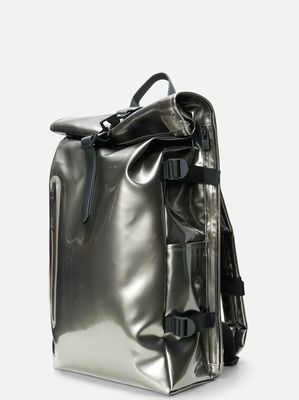 2. Sac à dos à enroulement unisexe grand format, imperméable et résistant à la pluie, idéal pour les activités urbaines et pouvant accueillir un ordinateur portable. Métallique
