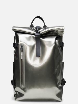 1. Sac à dos à enroulement unisexe grand format, imperméable et résistant à la pluie, idéal pour les activités urbaines et pouvant accueillir un ordinateur portable. Métallique