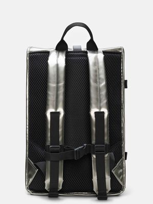 3. Sac à dos à enroulement unisexe grand format, imperméable et résistant à la pluie, idéal pour les activités urbaines et pouvant accueillir un ordinateur portable. Métallique