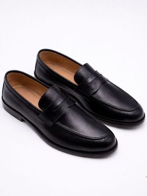1. Mocassins pour homme Marechiaro 1962 en cuir lisse Noir