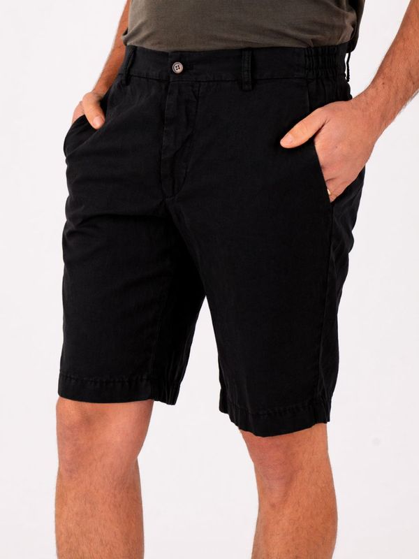 2. Bermuda Berwich pour homme en lin mélangé élégant et léger. Noir Berwich pu19bermudaelaxgd