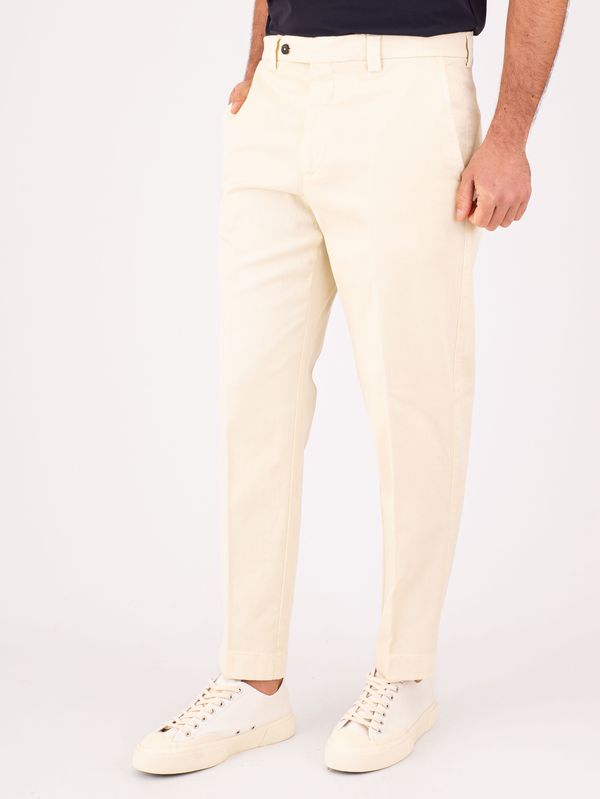 2. Pantalon en coton pour homme Berwich, chino élégant et ajusté Crème Berwich pu19chiaiaff-gdts0487x