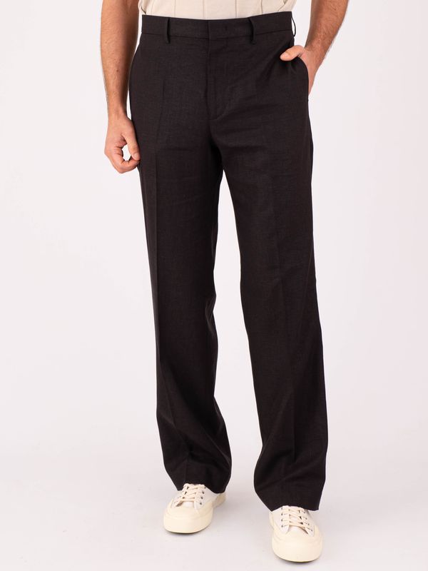 1. Berwich men's elegant tailored trousers in lightweight linen blend fabric Black Berwich pu19lucanolonggt1837